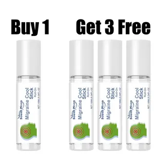 [Buy 1 Get 3 Free]Migraine Stick Rollon,Migraine Relief Stick,Cooling Comfort For Your Head. Aromatherapy With Peppermint & Other Essential Oils,Vertigo Ease Aromatherapy