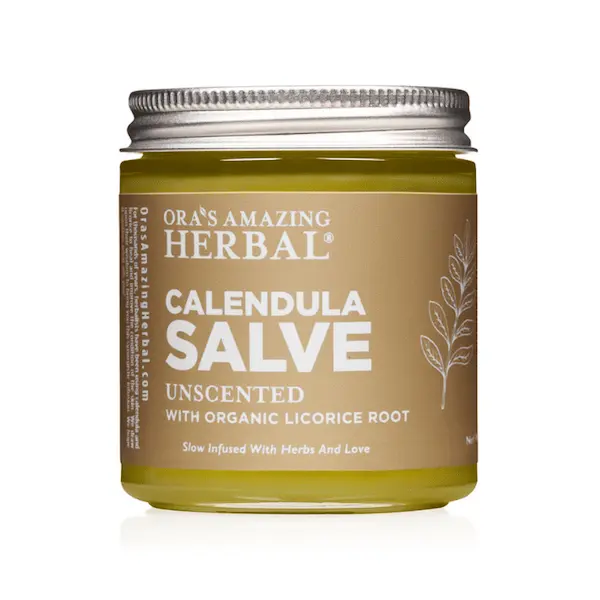 Ora's Amazing Herbal Calendula Salve - Unscented Gentle Moisturizer with Organic Licorice Root for Dry Irritated Skin Care