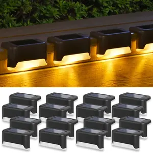8PCS Solar Deck Lights Solar Pool Lights Waterproof Led outdoor Decorations Solar Step Lights for Outdoor Stairs,Fence,Patio,Yard,Step Garden and Pathway