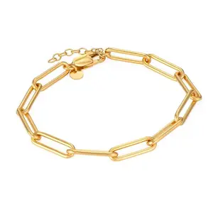 Paperclip Bracelet in 18K Gold Plating