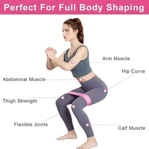 Resistance Ring Elastic Band Set, 4-Piece Fitness Band Kit, 6.8-22.68 Kg, Non-Slip Rubber Latex Material, Ideal for Exercise, Stretching, Yoga