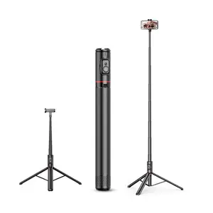 1.83M Selfie Stick Tripod for Vlogging, Aluminum Telescoping Smartphone Holder with Wireless BT Remote Control, Extendable Cellphone Tripod Cold Shoe Accessories, Adjustable Phone Content Creator Tool, Stocking Fillers Gift