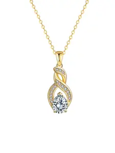 Infinity 18k Gold Plated Pendant Necklace for Women, Infinity Love Teardrop Necklace, Dainty Jewelry Anniversary for Wife, Mom