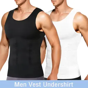 Menswear Vest Tank Top,Men Round Neck Sport Shirt,Men Sleeveless Vest Body Shaper Undershirt
