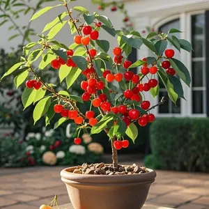 Dwarf Cherry Tree Seeds (50 Seeds) – Compact Fruit Trees for Containers, Patios & Home Gardens