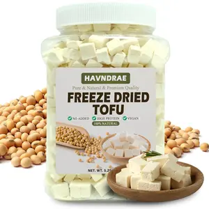 Freeze Dried Tofu Cubes 5.29oz – Bite-Sized 1cm Dehydrated Tofu, Plant-Based Protein Snack, Ready-to-Use for Ramen, Miso Soup, Camping & Pantry Meals