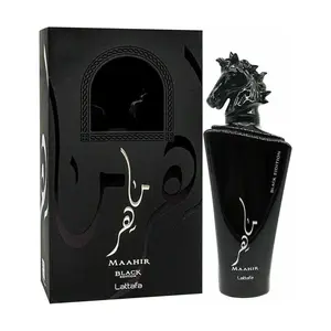 Lattafa Maahir Black Edition Unisex EDP Perfume - 3.3oz/3.4oz, Amber-Spicy Revitalizing Scent, Purse-Sized Unisex Fragrance, New Box