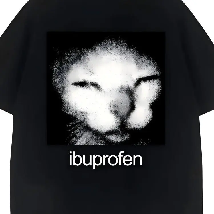 Women's Oversized Vintage Edgy Dry Wit Cat Meme Graphic Crew Neck Cotton T-Shirt, Casual Streetwear Minimalist Black Fashion Top