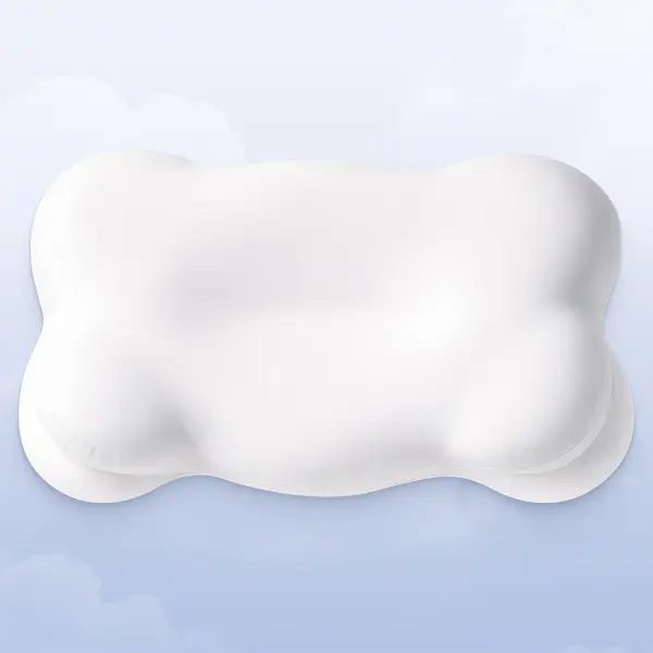 Cloud Shape Ergonomic Memory Foam Head Support Neck Pillow for Neck Support Solutions, 9-11cm 3D Cervical Pillow with Washable Cover for Back, Side Sleepers