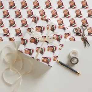 Gift Wrapping Paper Sheets Donald Trump Christmas