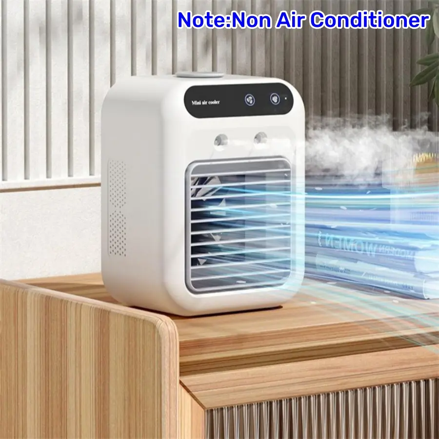 Portable Air Cooler Fan, Air Cooler Evaporative, Multifunctional Cooling Fan, Battery Operated Fan, Water Cooling Fan for Room & Office Use, Perfect Gift for Father's Day, Ideal for Car Ventilation