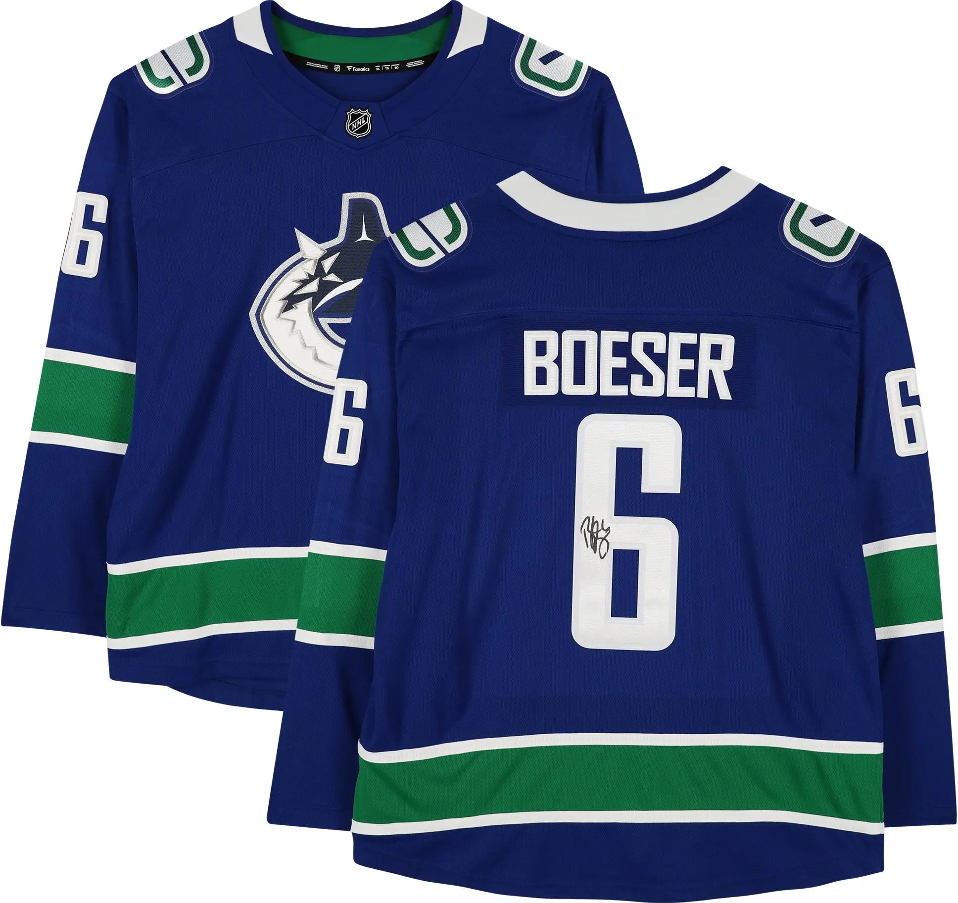 Brock Boeser Vancouver Canucks Autographed Blue Fanatics Breakaway Jersey - Fanatics Authentic Certified