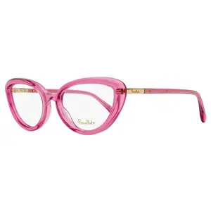 Pomellato Cat Eye Eyeglasses PM0112O 003 Transparent Pink 53mm