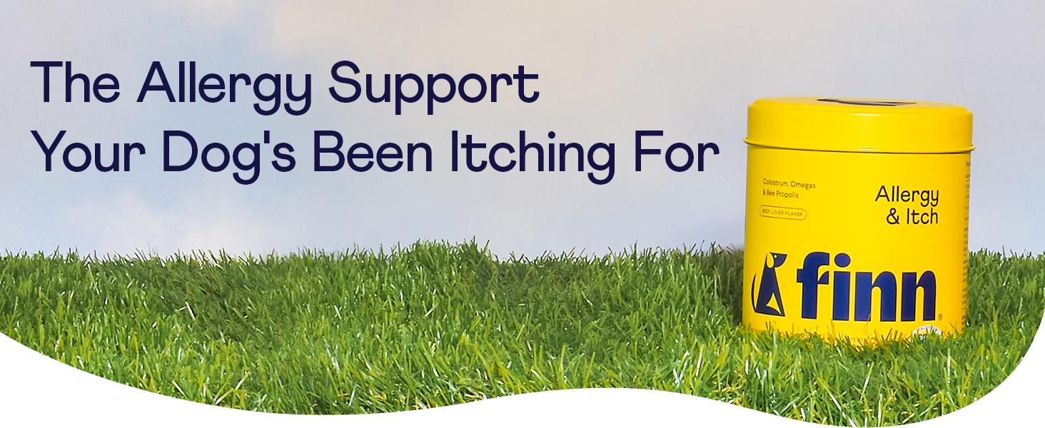 FINN Allergy & Itch for Dogs - Natural Allergy Relief, Itchy Skin, Immune Support, Bee Propolis, Probiotics - 90 Soft Chews