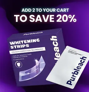 Purple Teeth Whitening Strips  - 7/21 Whitening Sessions -Nano-Hydroxyapatite Safe for Enamel - Non Sensitive Teeth Whitening - Peroxide-Free