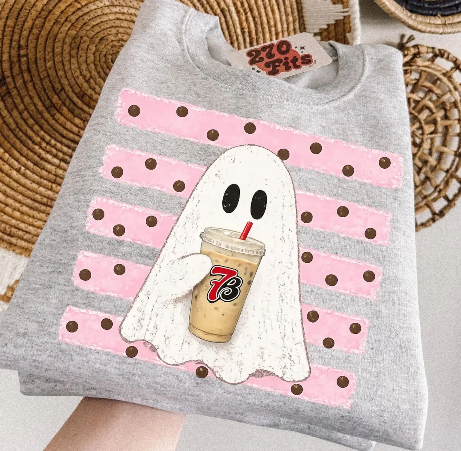 Halloween Coffee Cute Ghost Tee, 7 brew Shirt, Trending popular Halloween Shirt