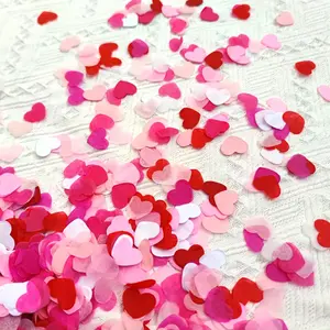 30g/50g Four Color Confetti, Romantic Heart Shaped Confetti with Soft and Dreamy Colors, for Creating Atmosphere At Parties and Confessions, Ideal for Building Ambience and Decorating Exclusive Romance, Lightweight Decorations Supplies