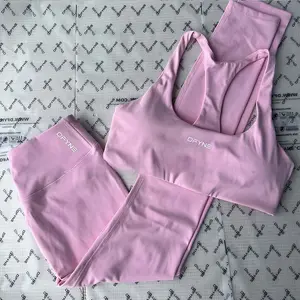 DFYNE High-Neck Cross Back Sports Bra| High Support Yoga Crop Top for Women| Premium Activewear Gym Set
