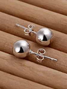 Fashion Simple Stainless Steel Round Bead Stud Earrings, Unisex Casual Versatile Daily Commute Earings, Stylish Jewelry for Men and Women, Ear Studs, Elegant Minimalist Earrings