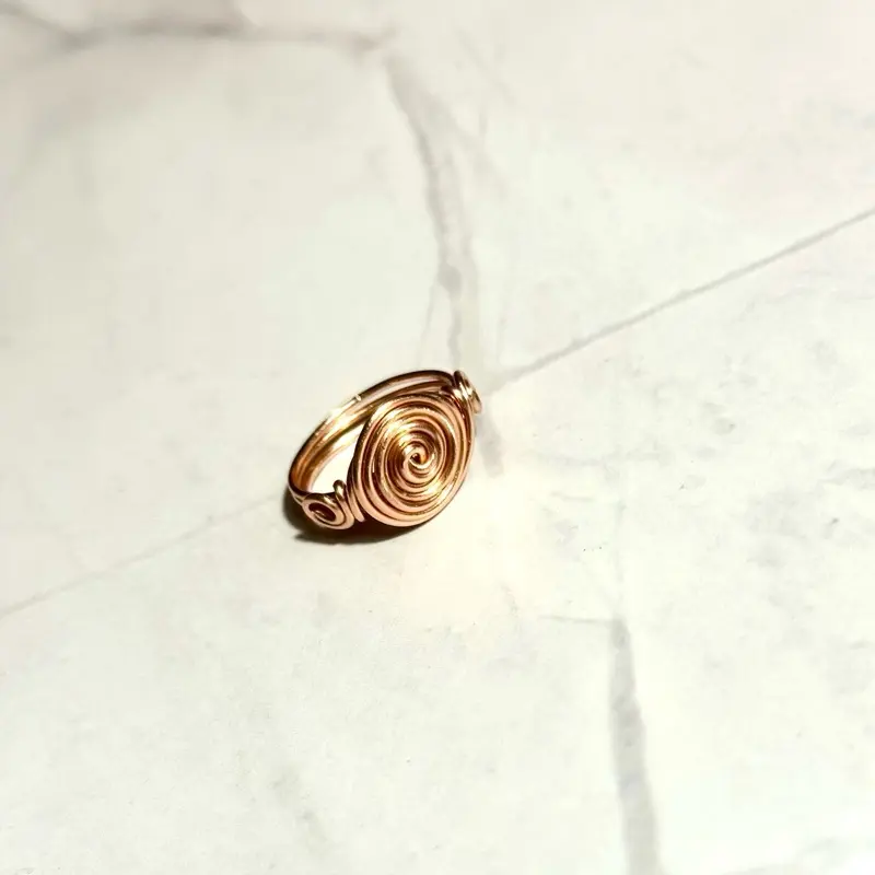 Handmade copper swirl ring Handmade copper swirl ring