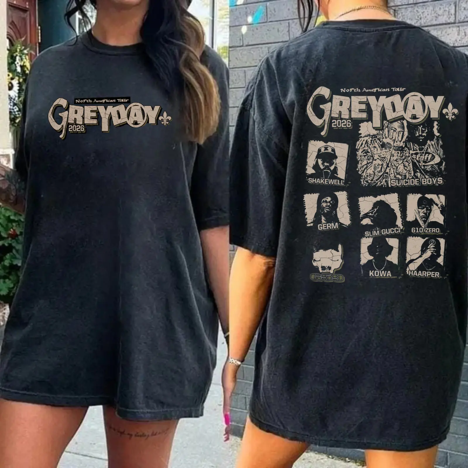 Limited $UlClDEBOYS 2 Sided Greyday 2026 Tour Shirt, Rap Music Tee, G59 Merch Tour, Boyband Shirt, $UlClDEBOYS Merch Gift for Rap Fan - Unisex Rapper Clothing
