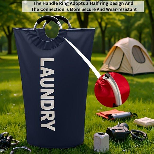 2 pcs Large Laundry Basket Foldable Elevated Design with Half Ring Handle Durable Laundry Hamper for Home Bathroom Storage 2 pcs Large Laundry Basket Foldable Elevated Design with Half Ring Handle Durable Laundry Hamper for Home Bathroom Storage