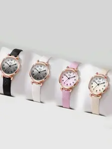 4-piece Women's Watch Fashion Watch Women's Versatile High end Women's Watch Women's Watch Set Trendy Watch Wristwatch
