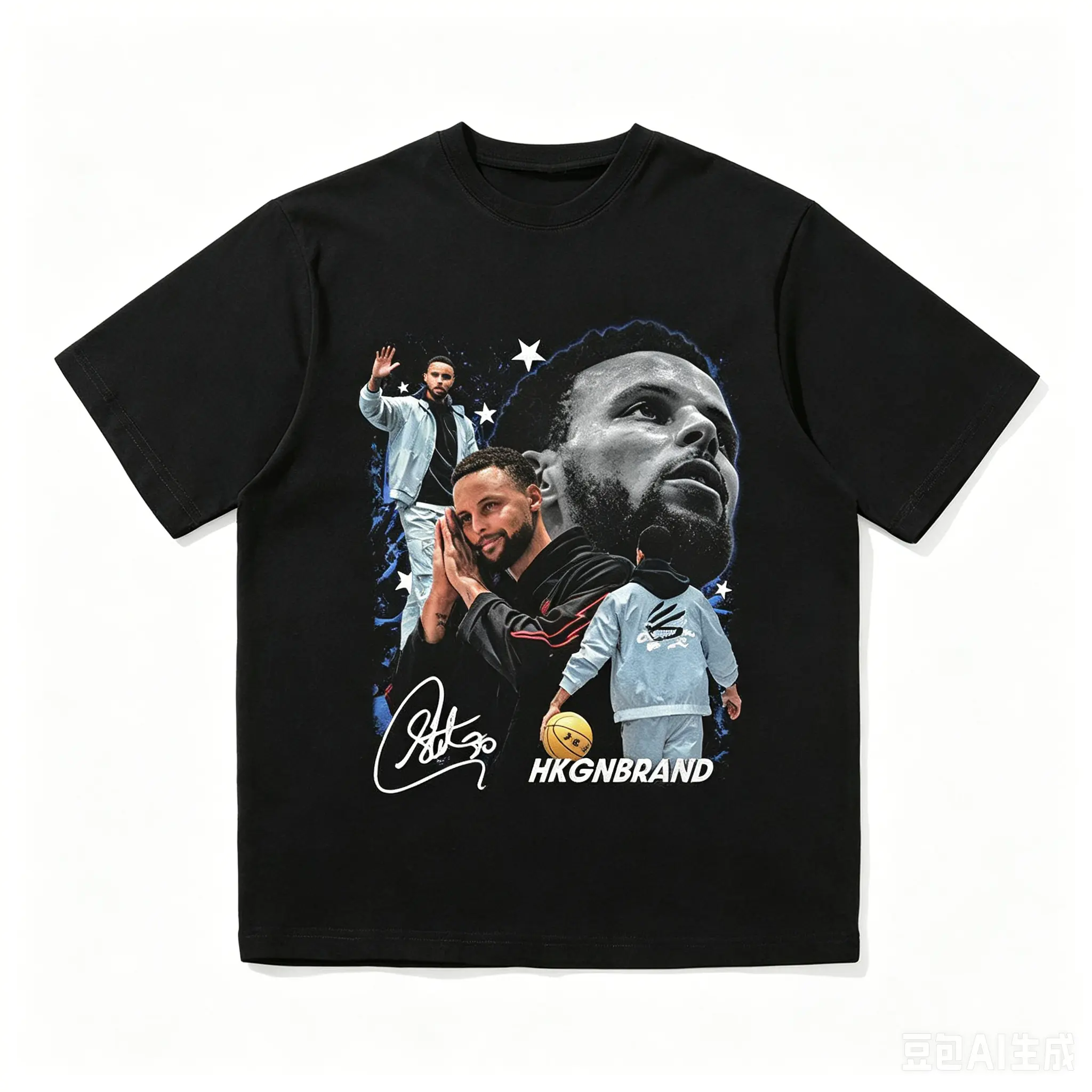 Men's Oversized Retro Classic Black Cotton Basketball T-Shirt - Casual Stylish Short-Sleeve Tops for Warriors Fans, Unisex Curry Multi-Image Pattern Summer Sports Essential