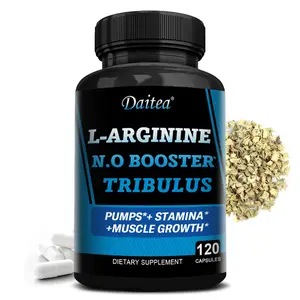 Daitea L-Arginine Health Supplement — Supports Muscle Strength, Endurance, and Energy 120 Capsules