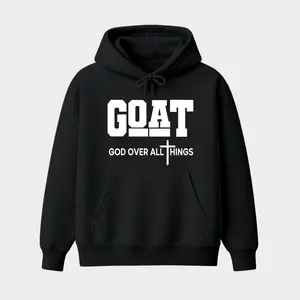 Goat God Graphic Hoodie, Unisex Casual Crew Neck Long Sleeve Hoodie, Trendy Daily Wear, Perfect Gift for Men and Women