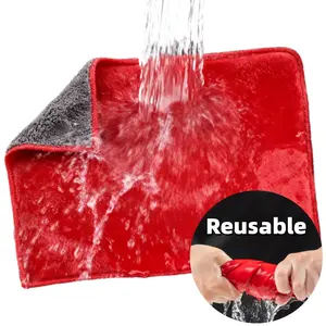 12"x24" (400mmx600mm) Large Soft Microfiber Car Drying Towels, Ultra Absorbent Microfiber Cleaning Cloths, Streak-, Scratch- & Water Spot-Free, Auto Detailing Towels for Cars, Trucks, SUVs