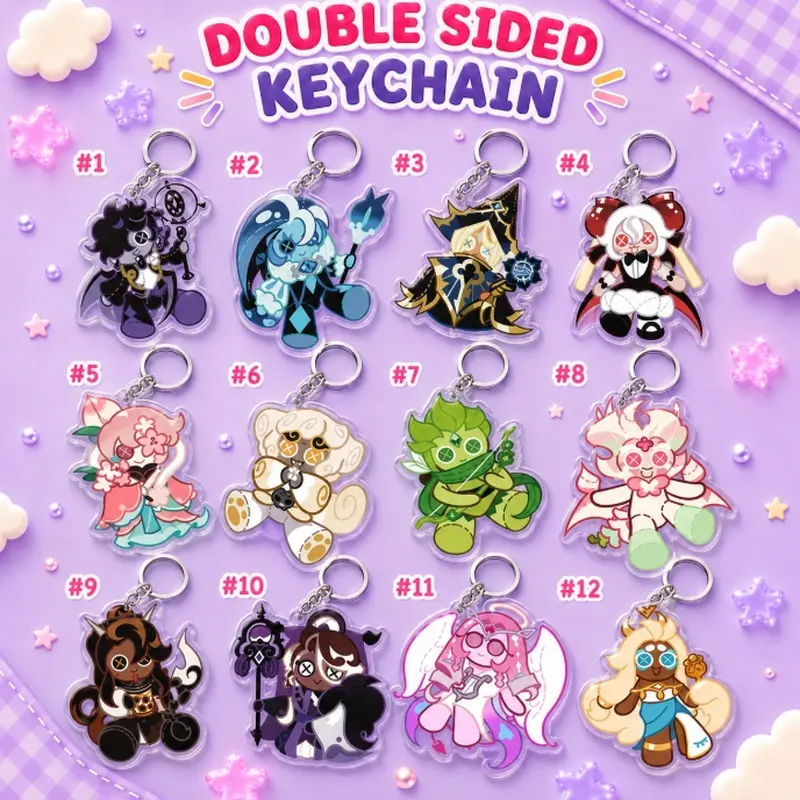 Cookie Run Kingdom Keychains, CRK acrylic charm