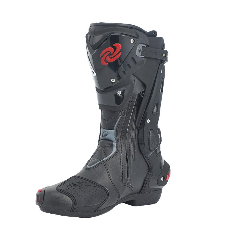 Professional motorcycle riding boots for both men and women, suitable for all seasons, non-slip and wear-resistant, high-top protective motorbike shoes, comfortable and breathable, ideal for long-distance riding gear