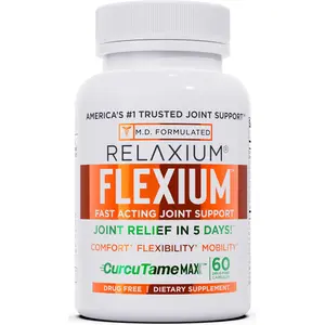 Flexium Joint Support Supplement with CurcuTame Blend Turmeric Supplement for Joint Comfort and Mobility Support Drug Free Formula 60 Capsules