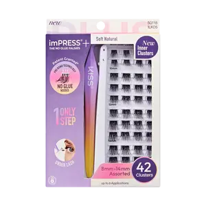imPRESS+ Press On Self Adhesive Eyelashes - Soft Natural
