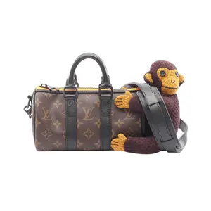 Pre-owned Louis Vuitton Canvas Shoulder Bags Keepall XS Monogram LV Friend Monkey Knit Puppet 2way Bag