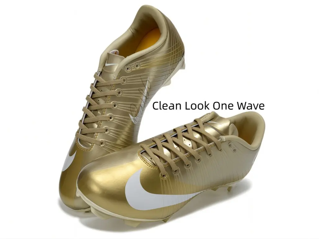 Premium Metallic Football Cleats - Soccer Football Shoes with Sleek Design Ribbed Upper, Firm Ground Stud Outsole, Stylish Edge for Match-Day Sports Collectible Equipment