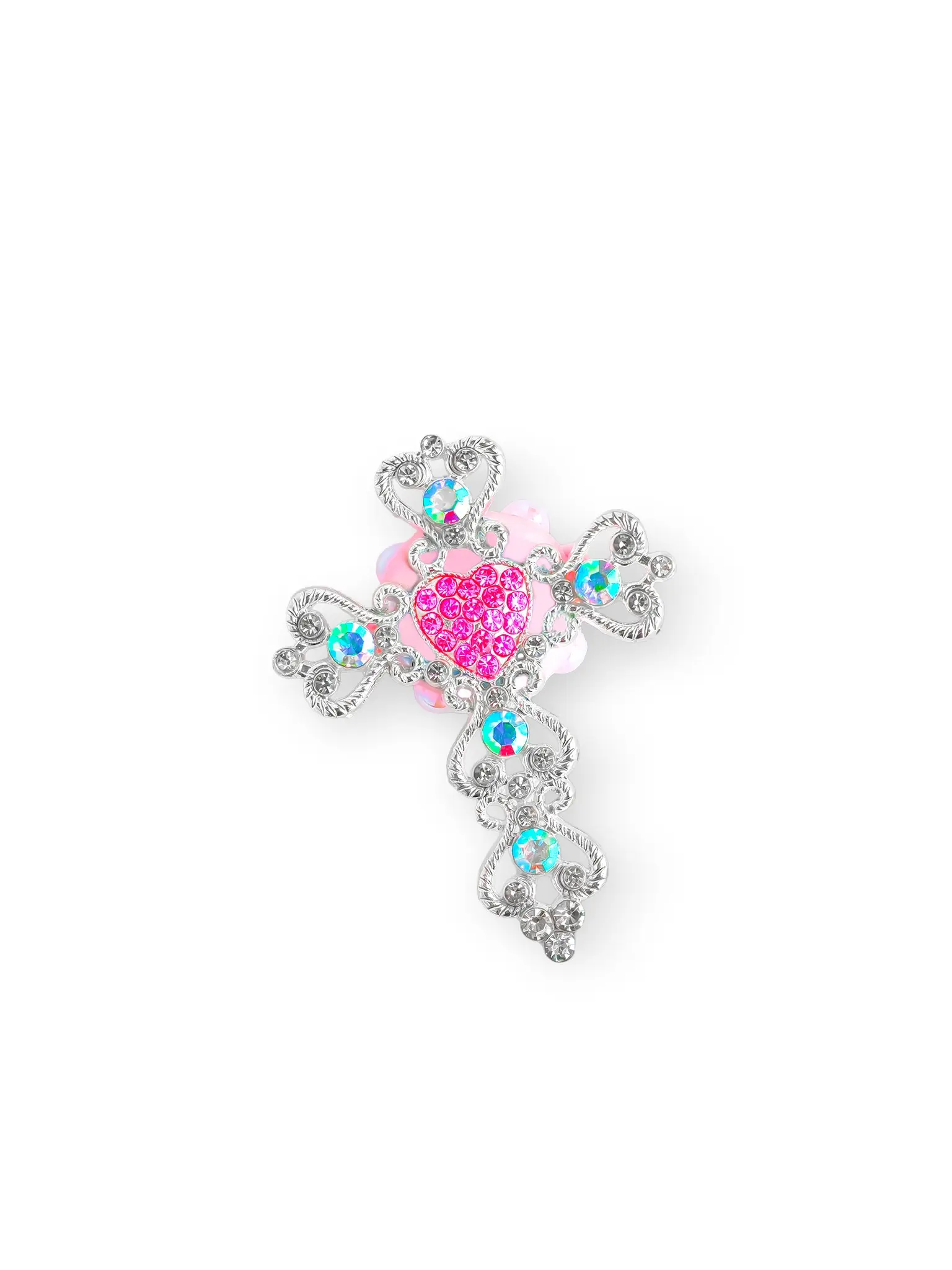 1pcs Innovative Heart Cross Charm, Creative DIY Gift, Suitable for Keychain, Phone Chain, Bead Pen, Car Hanging, Indoor Decor, Beads Charms Accessories, Diy With Charms