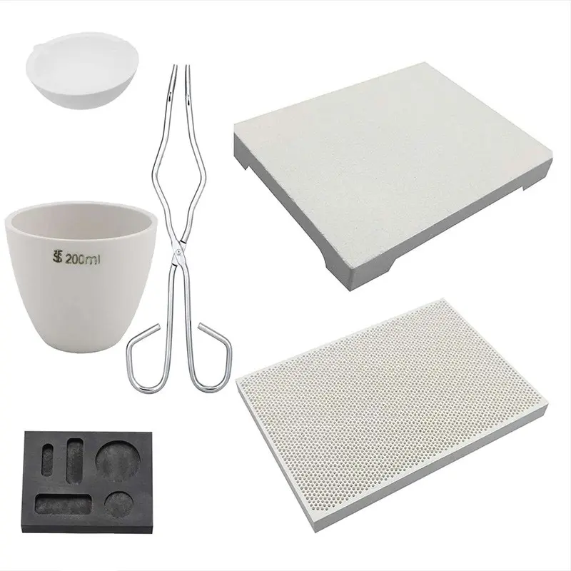 Metal Casting Kit for DIY Jewelry Making, 6-Piece Set Includes Clamp, Four-Leg Brick, Honeycomb Board, Essential Tools for Metalworking, Jewelry Making Supplies