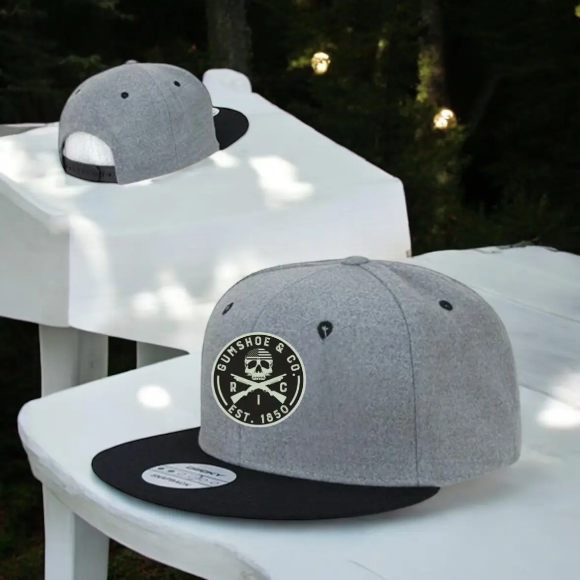 Gumshoe&Co. Grey Wool SnapBack Hat