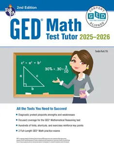 USED-GED Math Test Tutor, for the 2025-2026 GED Test: Certified GED Aligned Prep by Rush, Sandra (Paperback)
