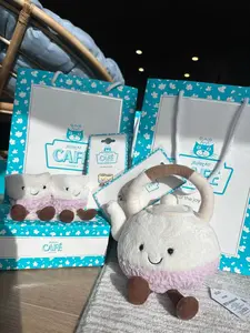 Jellycat Plush Bear & Cute Teapot Plush Set – Adorable Soft Stuffed Gift for Kids, Collectors & Tea Lovers, Includes Jellycat Gift Bag