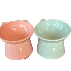 Pet Elevated Tilted Feeding Bowl Set for Small Dogs, Cats & Rabbits - Durable Pet Friendly Plastic & Comfortable Design, 2 Pack with Earsl for Easy Use pet bowl kitten cat stuff treat