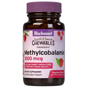 Bluebonnet EarthSweet Methylcobalamin Chewable Tablets, Natural Raspberry, 60 Count