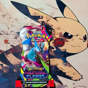 Pokémon Mega Evolution – Phantasmal Flames Sleeved Booster Pack – Factory Sealed