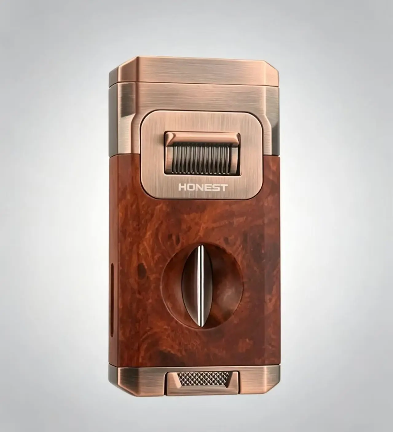 Halloween gifts (Gas Not Included)Metal Windproof Lighter, Dual Jet Flame Butane Lighter with Transparent Visible Air Chamber, Adjustable Flame, Refillable and Reusable, Suitable for BBQ, Candles, Outdoor, Camping, Great Gift for Men