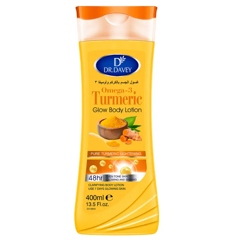 DR.DAVEY Turmeric Body Lotion Large Capacity 400ML Four Seasons Moisturizing Body Lotion Refreshing Non greasy Lightweight Hydrating and Fragrant Full Body Moisturizing Lotion Hydrating Body Hydrator Body Moisturizer