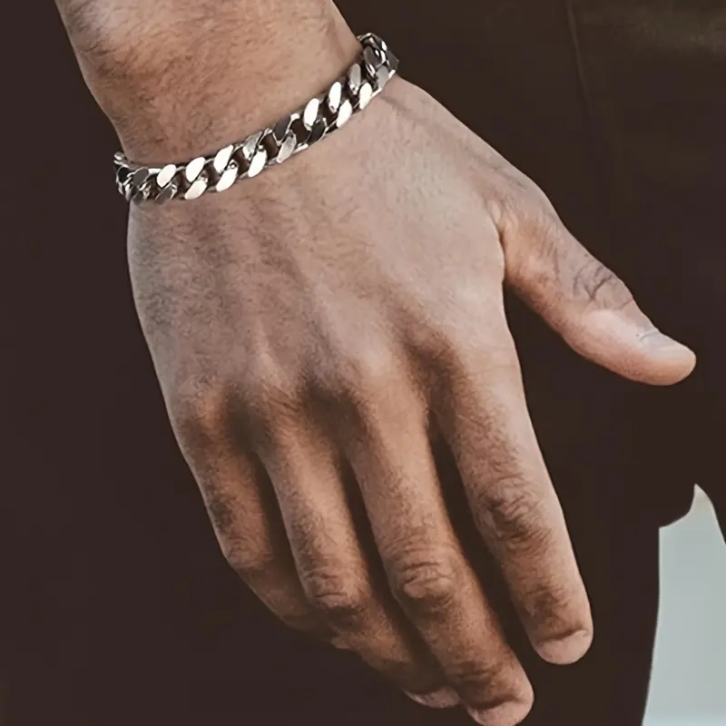 925 Silver Plated Snake Design Bracelet - Adjustable Chain, Luxury Retro Street Hip Hop Men's Jewelry, All-Seasons, Gift Boxed for Birthday, St. Patrick's Day & December Birthstone Presents