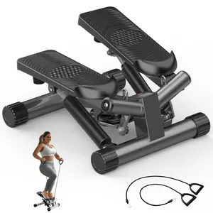 Mini Twist Stepper,Stepper Machine with 330LBS Weight Capacity,Mini Stepper for Full Body Workout,Adjustable Step Height,Smooth and Quiet,Step Machine for Men Women,Portable Full Body Workout Stepper Machine Adjustable Foot Stepper for Fitness