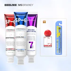 CEELIKE｜MSDRWIKEY Oral Care Set 5-Piece Set｜3-Pack Toothpaste Combo+1 Probiotic Oral Spray+3-Sided Toothbrush，360° All-Around Cleaning & Gentle Care